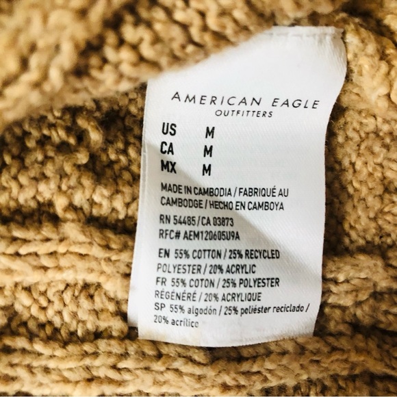 American Eagle Outfitters Cable Knit Sweater in Camel Size M - Picture 8 of 10